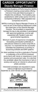 National Academy Of Performing Arts NAPA Job 2024